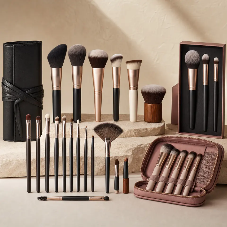 Extensive private-label makeup brush and packaging range