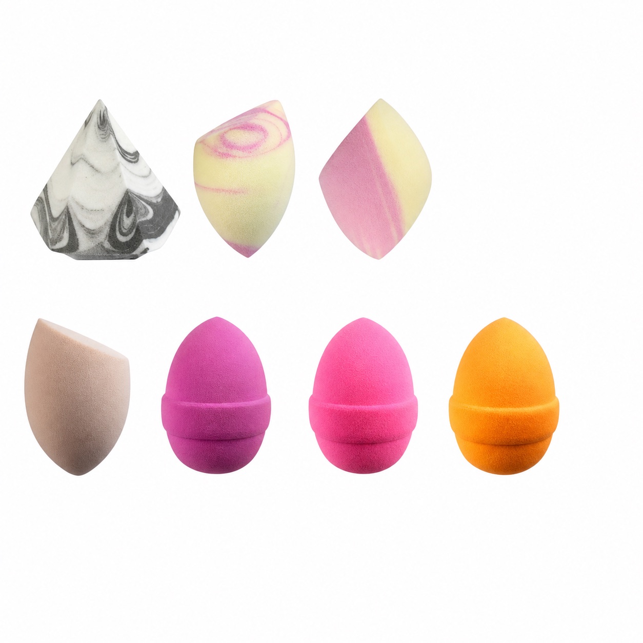 Makeup sponge and puff set assortment