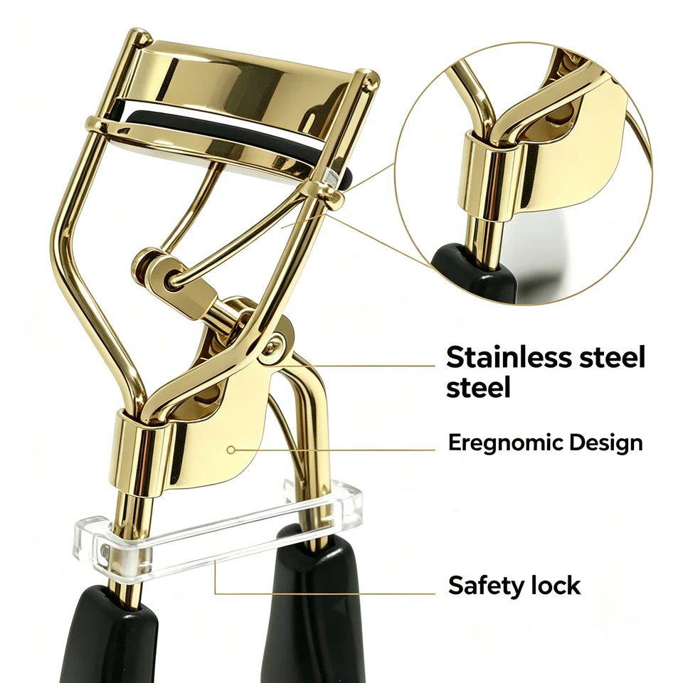 Close supplier view of eyelash curler construction